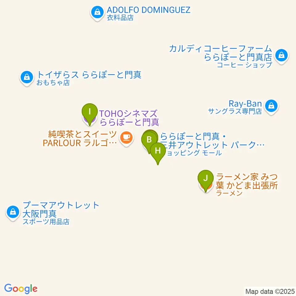 TOHOシネマズ ららぽーと門真周辺のファミレス・ファーストフード一覧地図