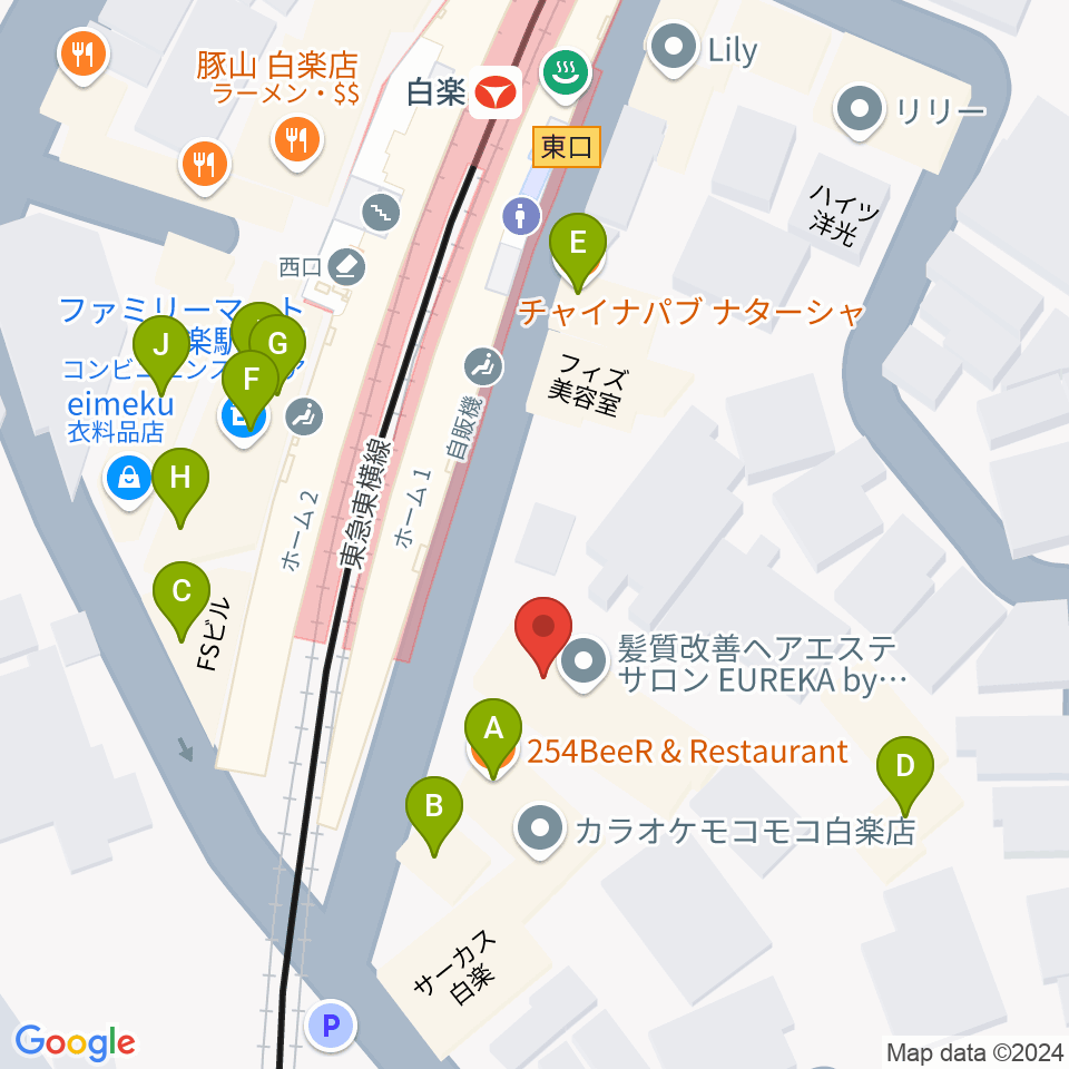 ケイアイサウンドスタジオ周辺のファミレス・ファーストフード一覧地図