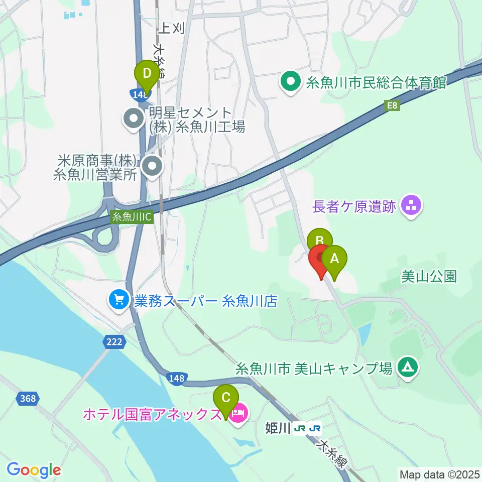 美山多目的グラウンド周辺のファミレス・ファーストフード一覧地図