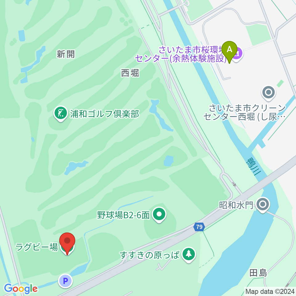 秋ヶ瀬公園ラグビー場周辺のファミレス・ファーストフード一覧地図