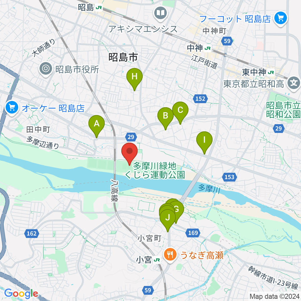 くじら運動公園少年サッカー場周辺のファミレス・ファーストフード一覧地図