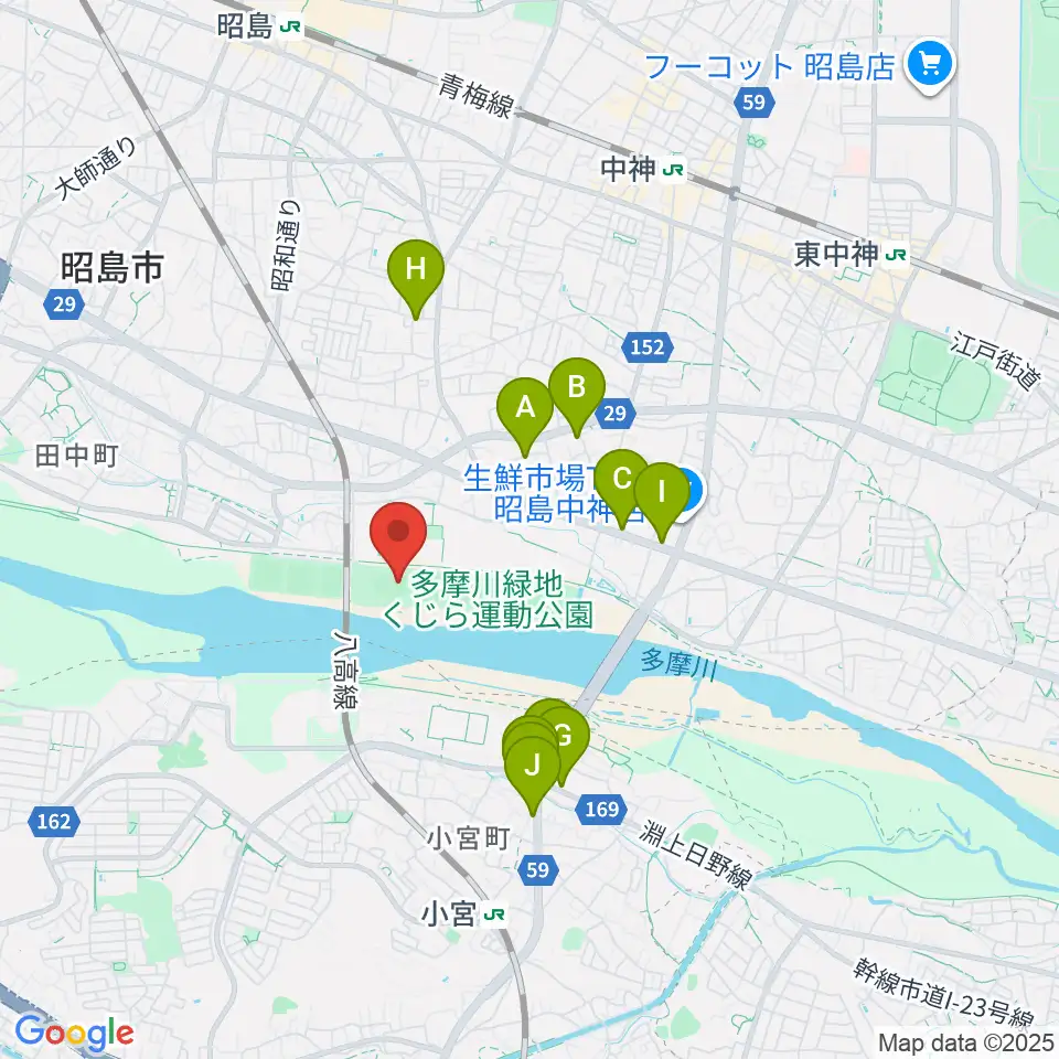 くじら運動公園少年サッカー場周辺のファミレス・ファーストフード一覧地図