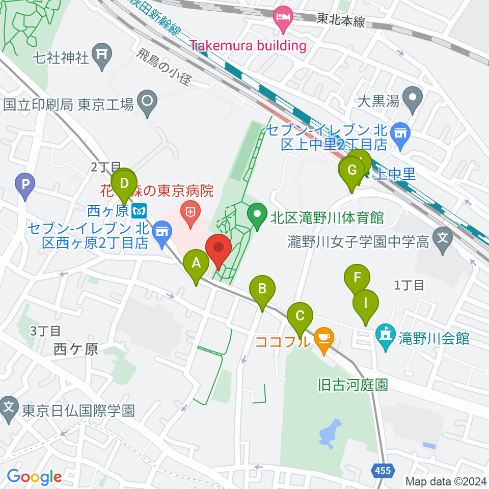 地震の科学館周辺のファミレス・ファーストフード一覧地図