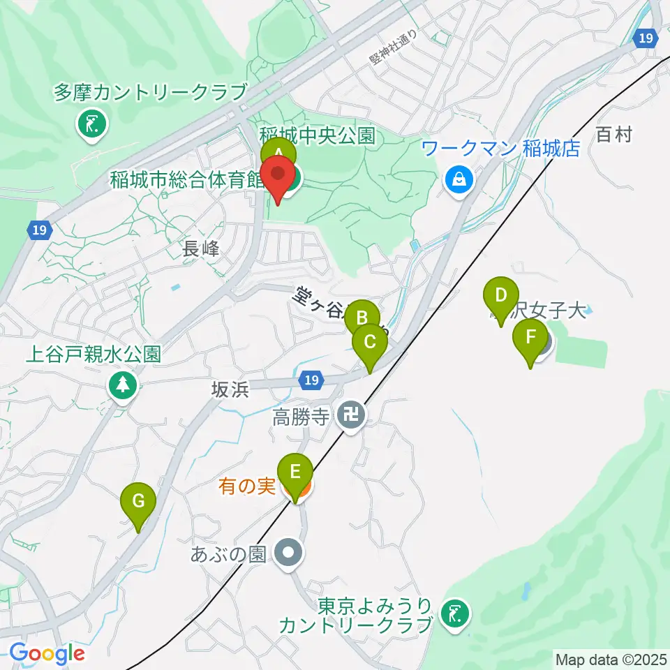 野村不動産いなぎアリーナ周辺のファミレス・ファーストフード一覧地図