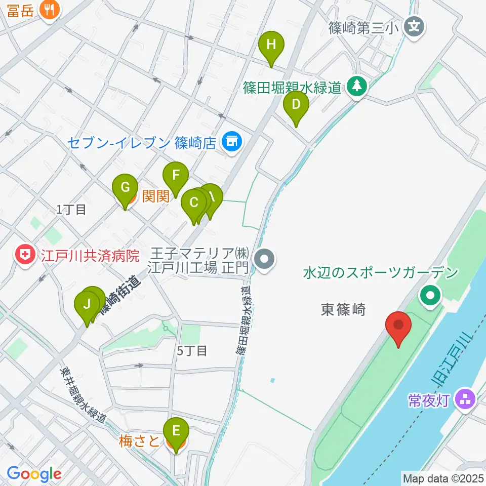 水辺のスポーツガーデン多目的広場周辺のファミレス・ファーストフード一覧地図