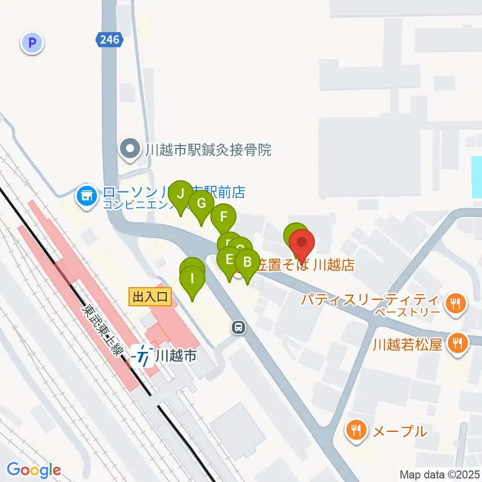 スタジオチコ周辺のファミレス・ファーストフード一覧地図