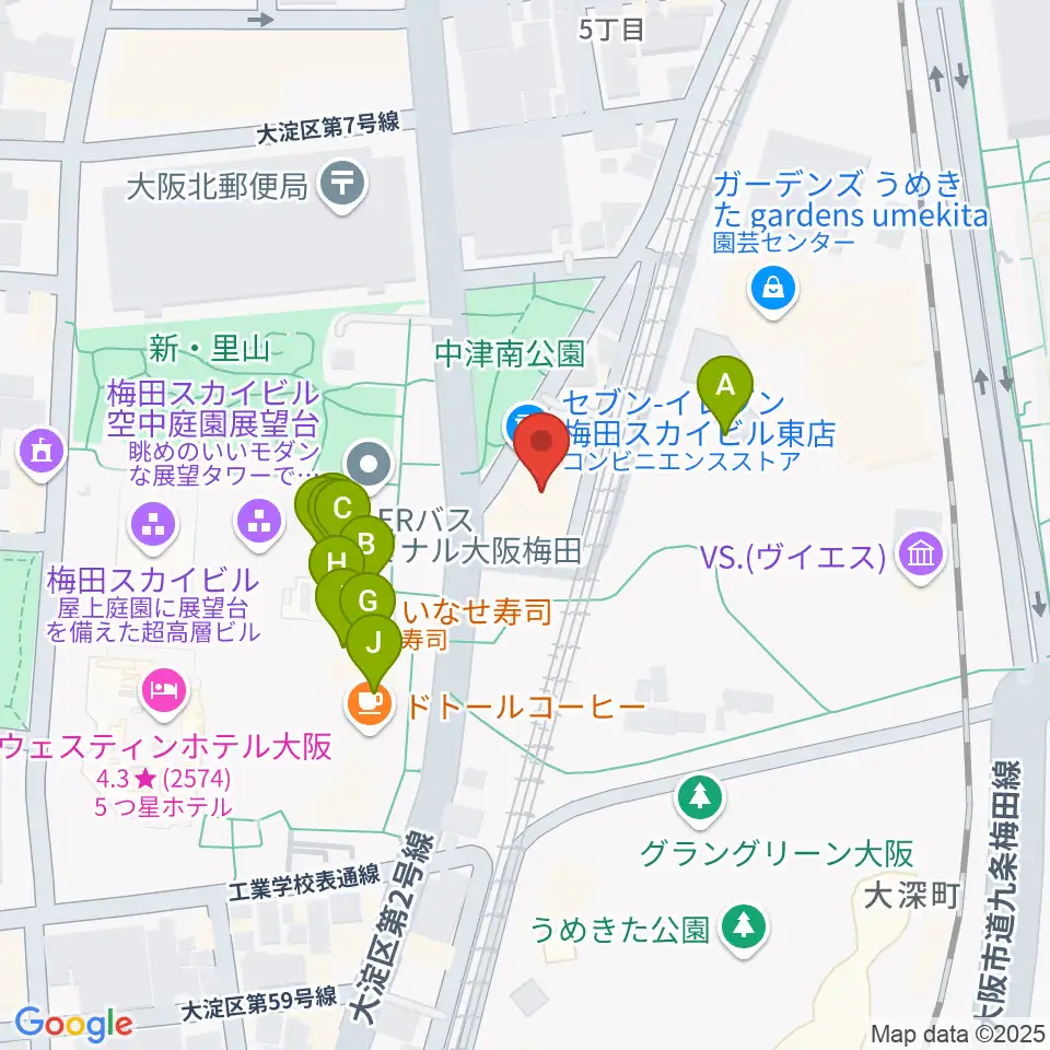 7th Note周辺のファミレス・ファーストフード一覧地図