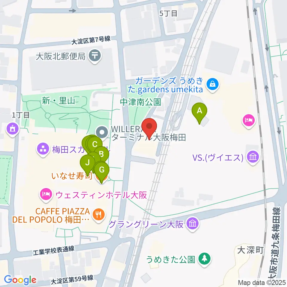 7th Note周辺のファミレス・ファーストフード一覧地図