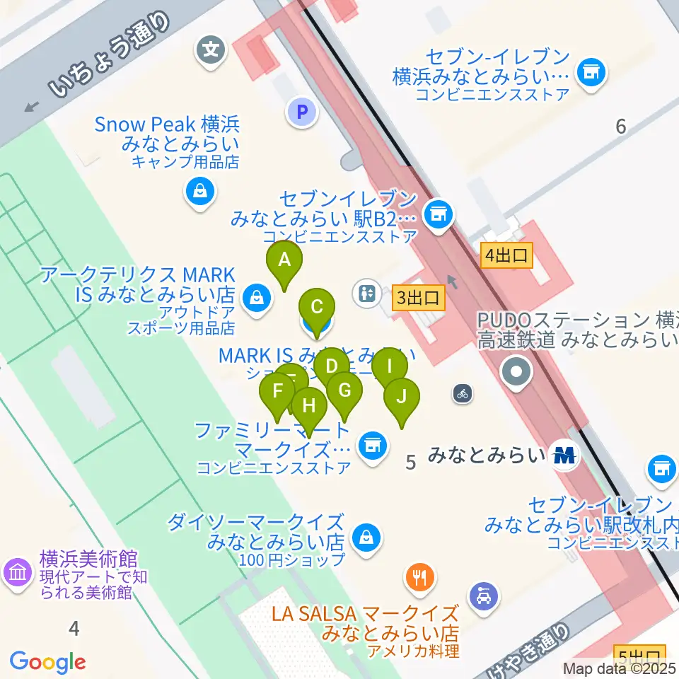 ローソン・ユナイテッドシネマ STYLE-S みなとみらい周辺のファミレス・ファーストフード一覧地図
