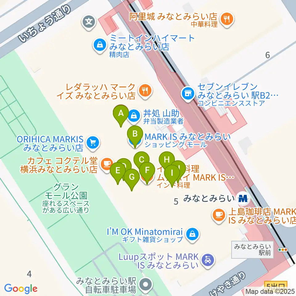 ローソン・ユナイテッドシネマ STYLE-S みなとみらい周辺のファミレス・ファーストフード一覧地図