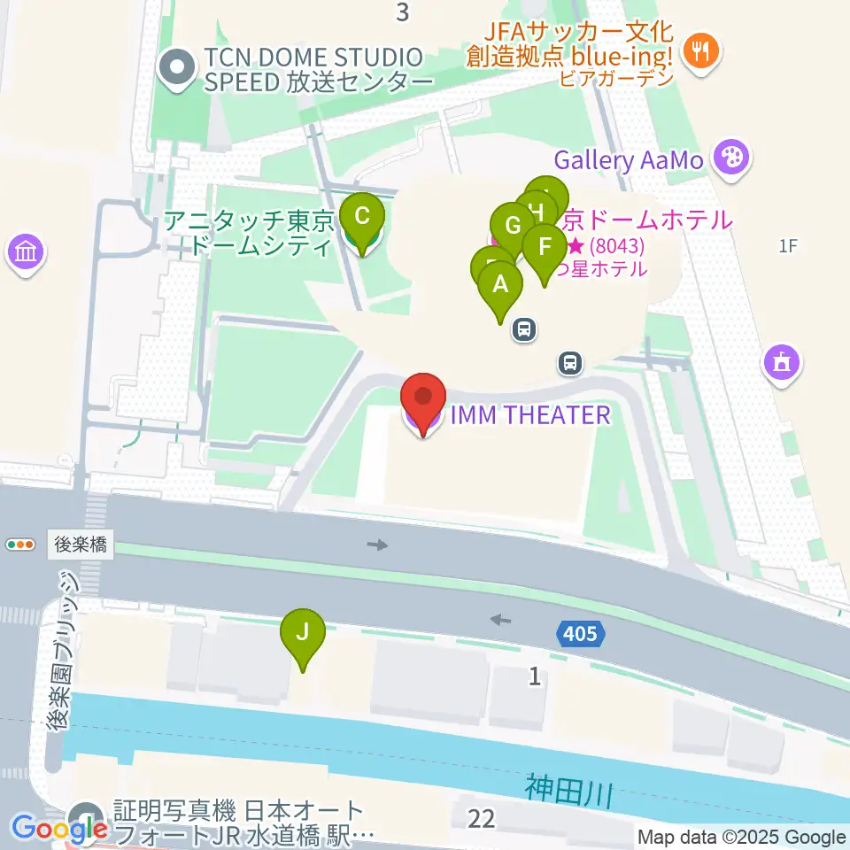 IMM THEATER周辺のファミレス・ファーストフード一覧地図