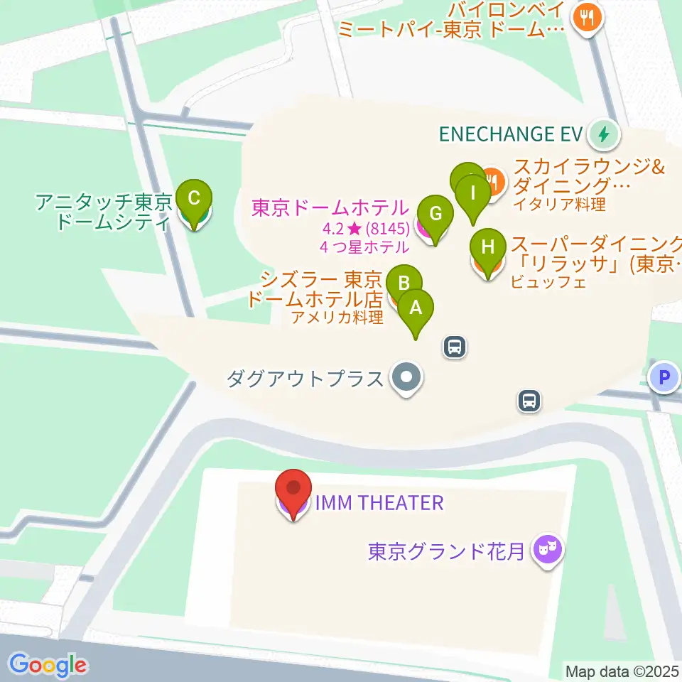 IMM THEATER周辺のファミレス・ファーストフード一覧地図