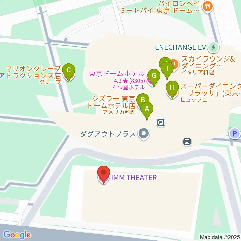 IMM THEATER周辺のファミレス・ファーストフード一覧地図
