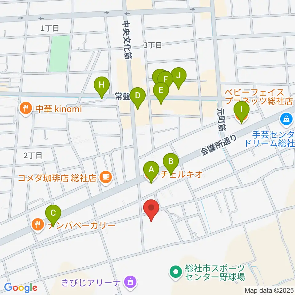 総社市武道館周辺のファミレス・ファーストフード一覧地図