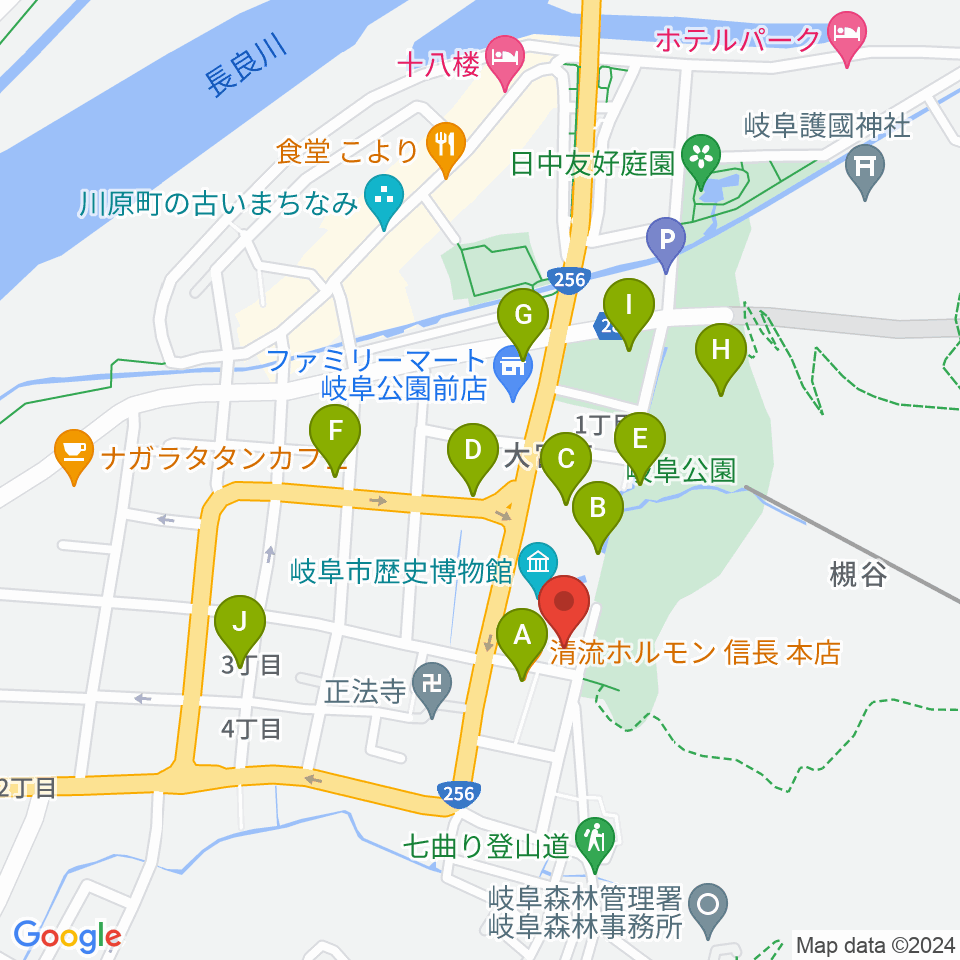 名和昆虫博物館周辺のファミレス・ファーストフード一覧地図