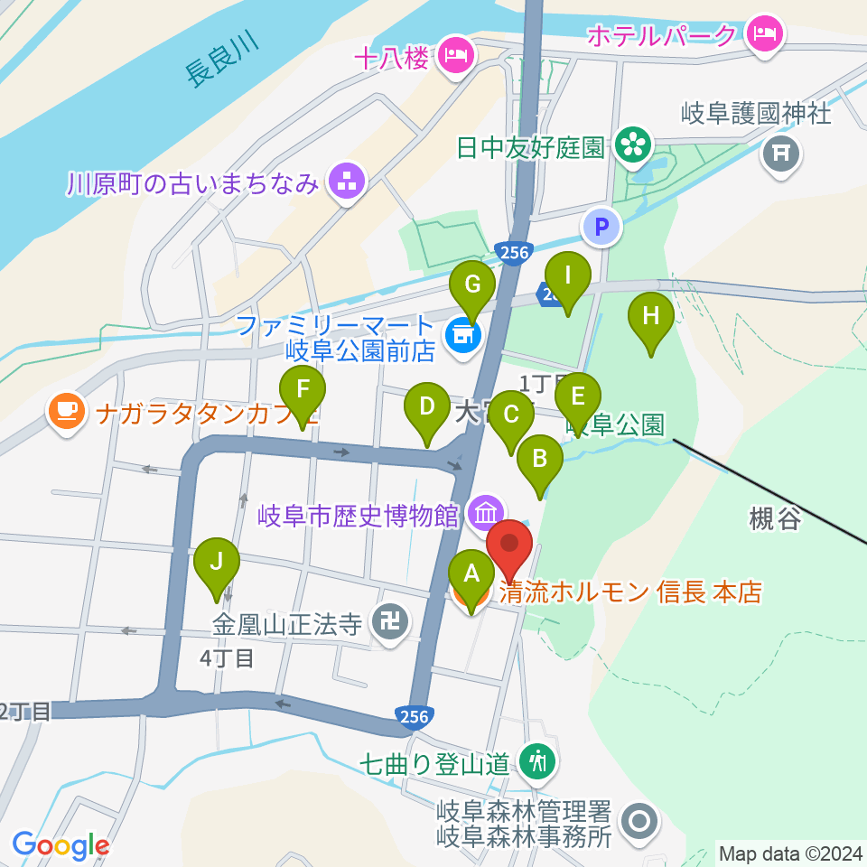 名和昆虫博物館周辺のファミレス・ファーストフード一覧地図