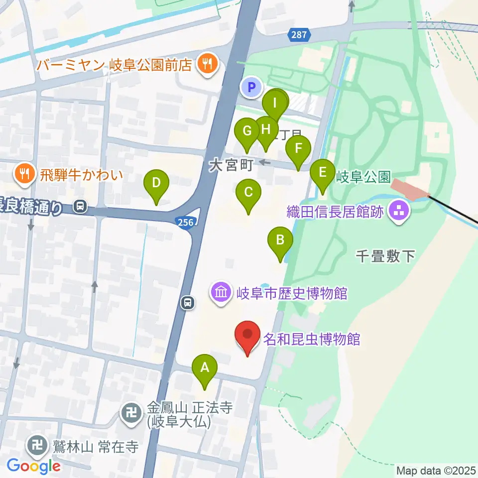 名和昆虫博物館周辺のファミレス・ファーストフード一覧地図