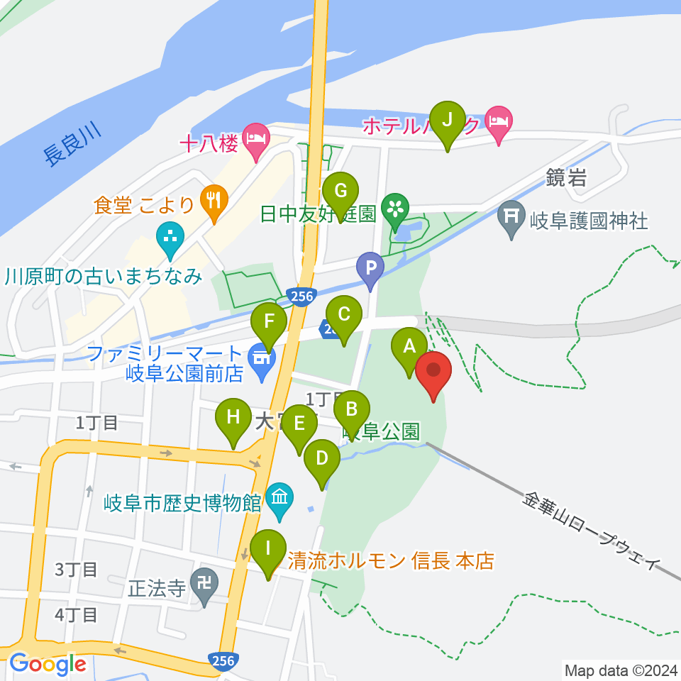 加藤栄三・東一記念美術館周辺のファミレス・ファーストフード一覧地図