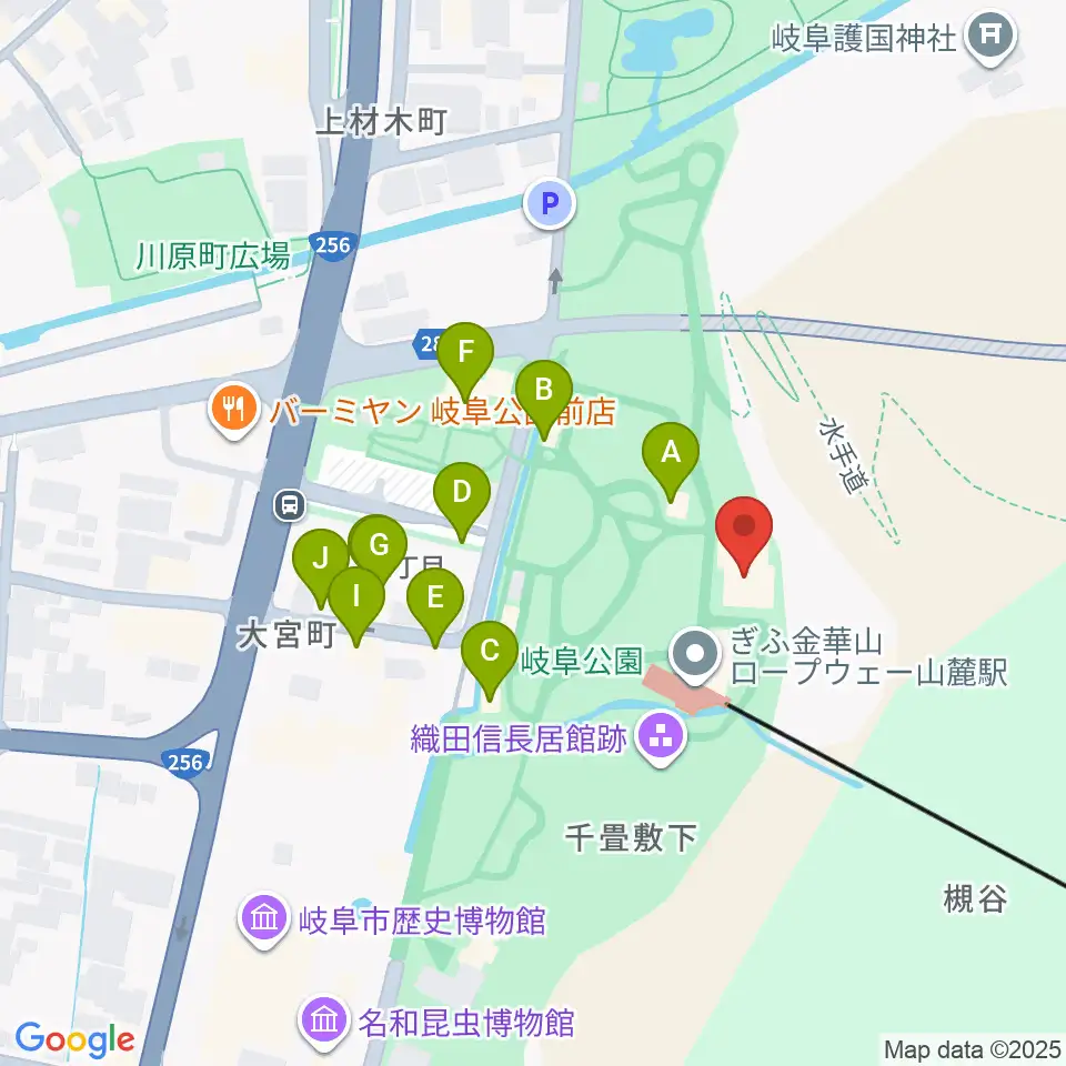 加藤栄三・東一記念美術館周辺のファミレス・ファーストフード一覧地図