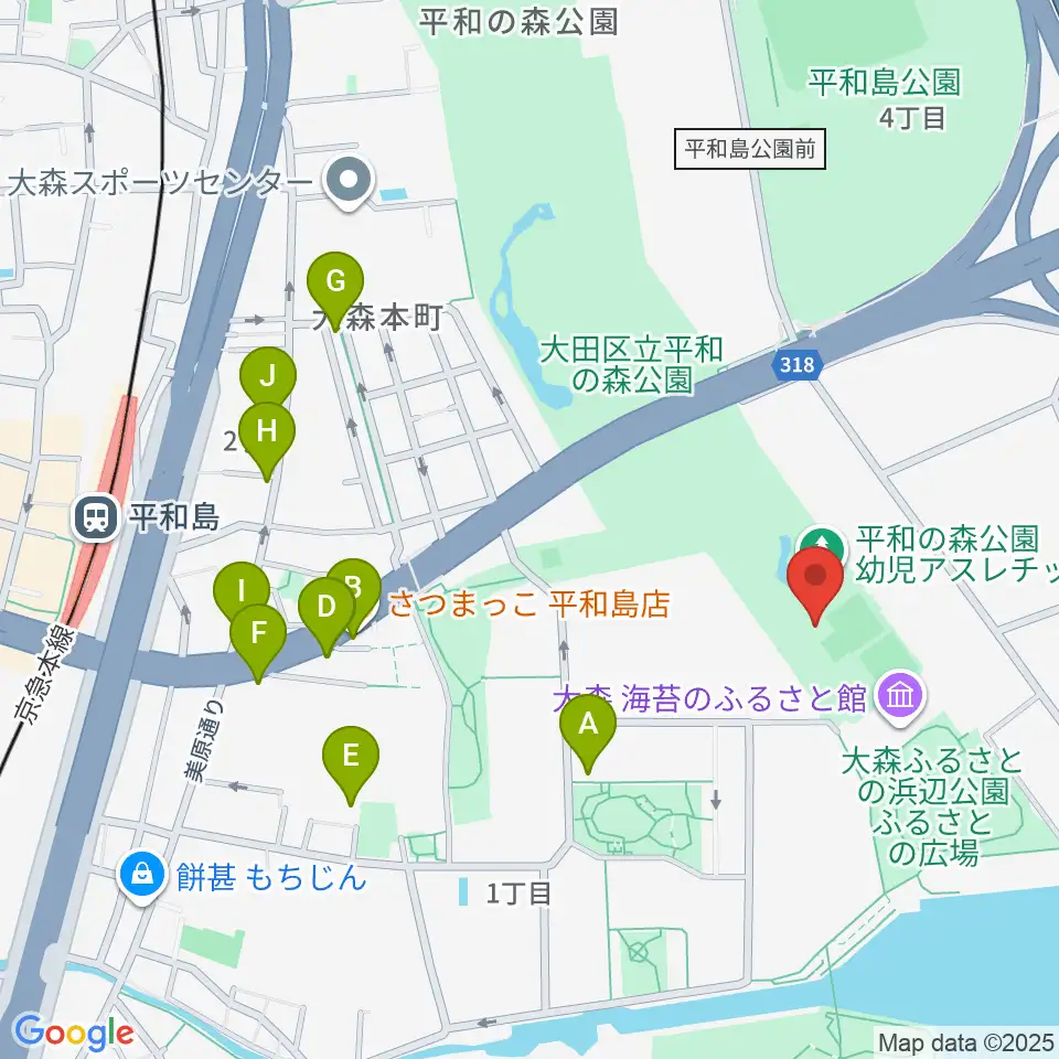 平和の森公園相撲場周辺のファミレス・ファーストフード一覧地図