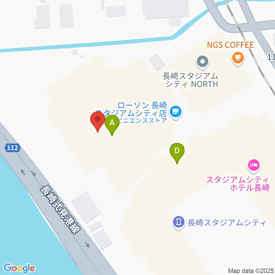 ハピネスアリーナ周辺のファミレス・ファーストフード一覧地図