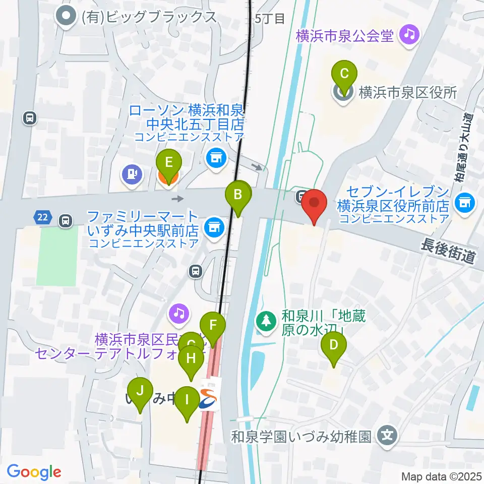 スタジオブルーム周辺のファミレス・ファーストフード一覧地図