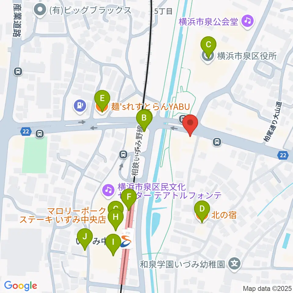スタジオブルーム周辺のファミレス・ファーストフード一覧地図