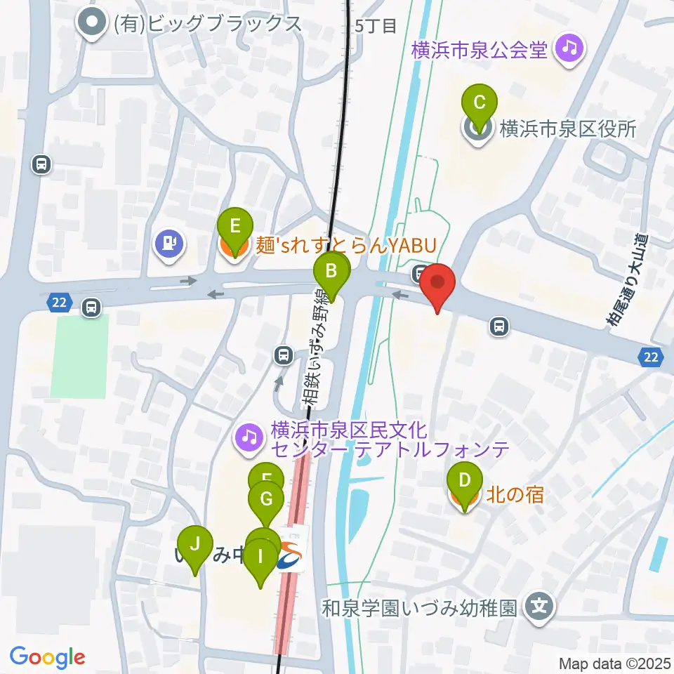スタジオブルーム周辺のファミレス・ファーストフード一覧地図