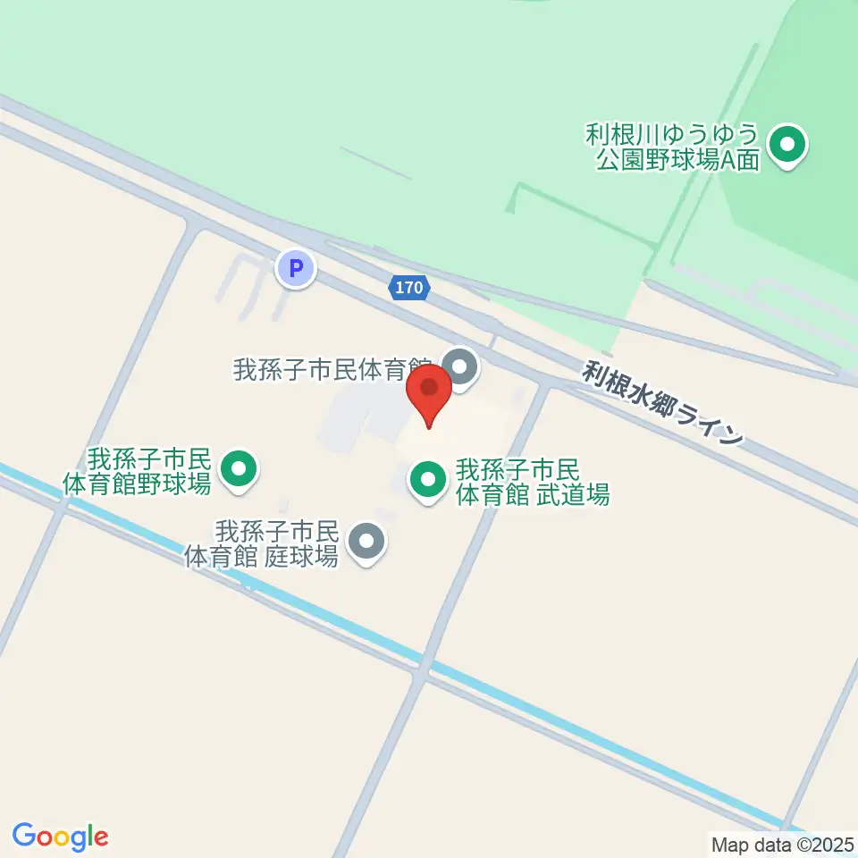 我孫子市民体育館周辺のファミレス・ファーストフード一覧地図