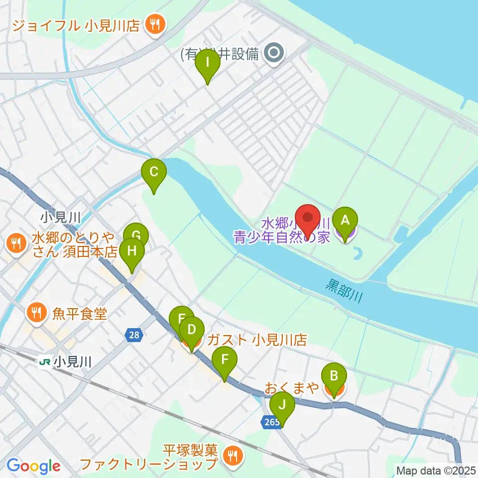 小見川スポーツ・コミュニティセンター周辺のファミレス・ファーストフード一覧地図
