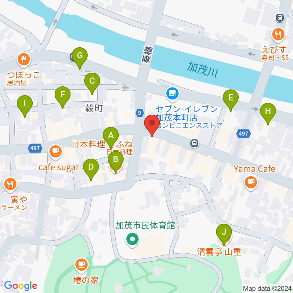 スタジオアッシュ周辺のファミレス・ファーストフード一覧地図