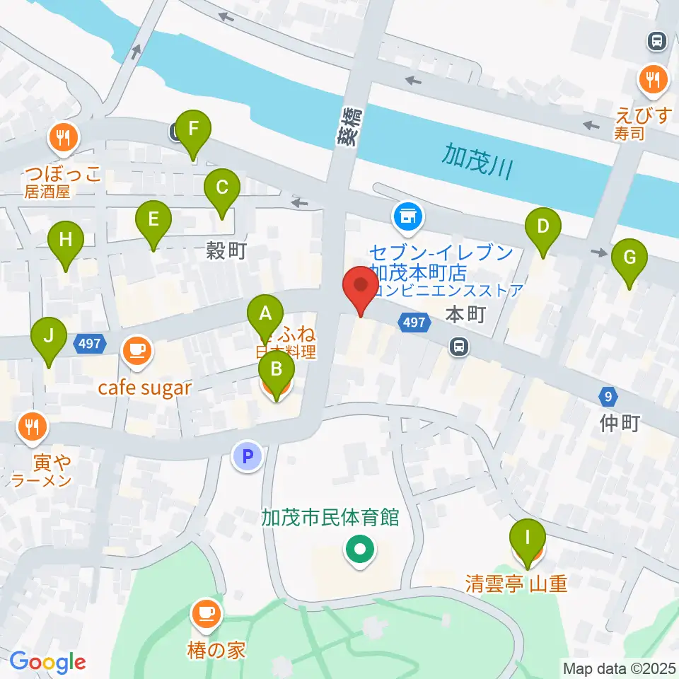 スタジオアッシュ周辺のファミレス・ファーストフード一覧地図