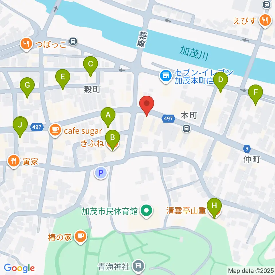 スタジオアッシュ周辺のファミレス・ファーストフード一覧地図