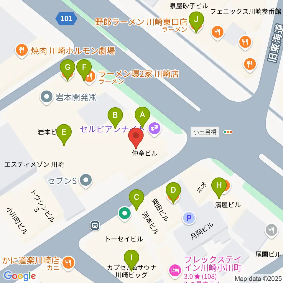 サウンドスタジオ八泉周辺のファミレス・ファーストフード一覧地図