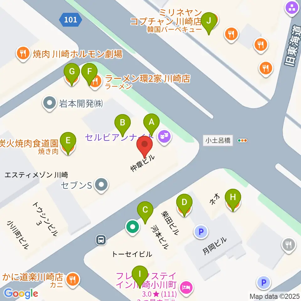 サウンドスタジオ八泉周辺のファミレス・ファーストフード一覧地図