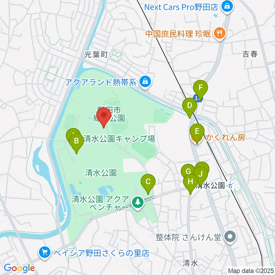 インフォマージュアリーナ周辺のファミレス・ファーストフード一覧地図