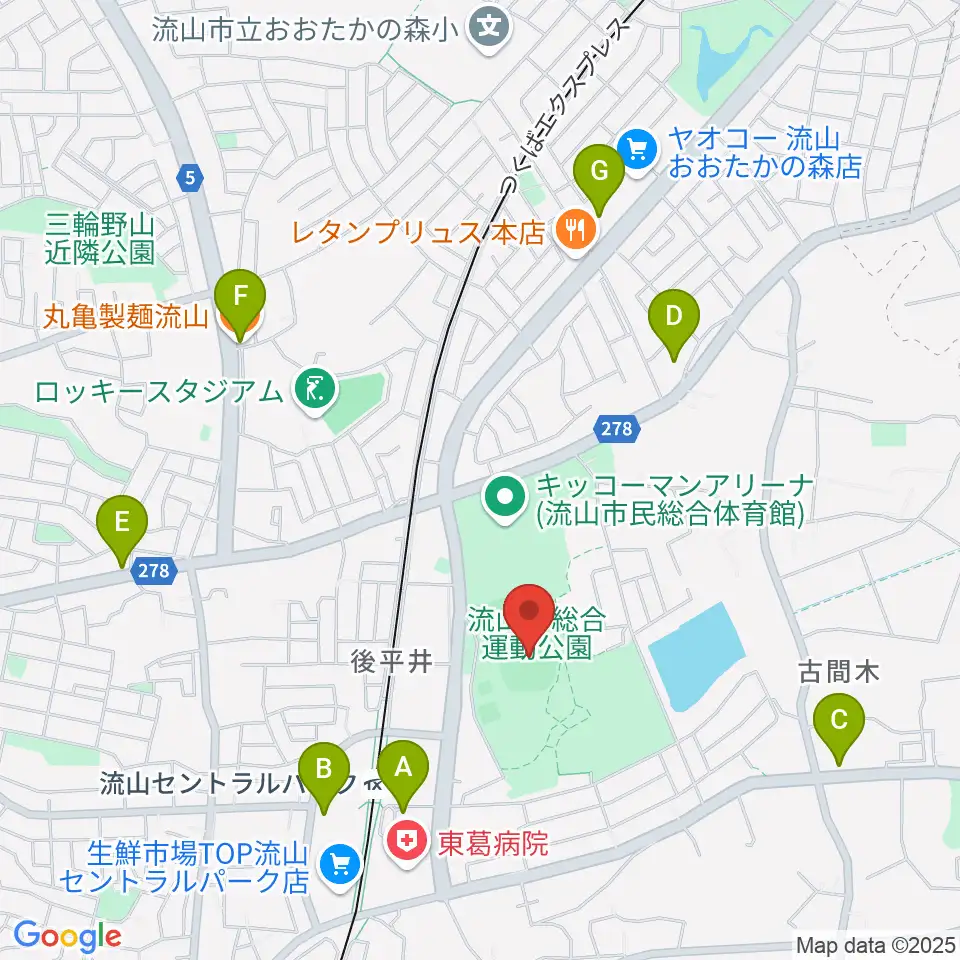 京和ガスベースボールパーク周辺のファミレス・ファーストフード一覧地図