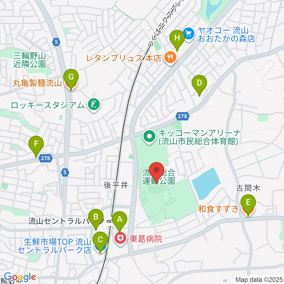 京和ガスベースボールパーク周辺のファミレス・ファーストフード一覧地図