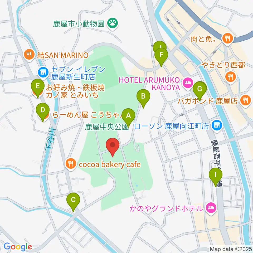 クレバリーホームアリーナ周辺のファミレス・ファーストフード一覧地図