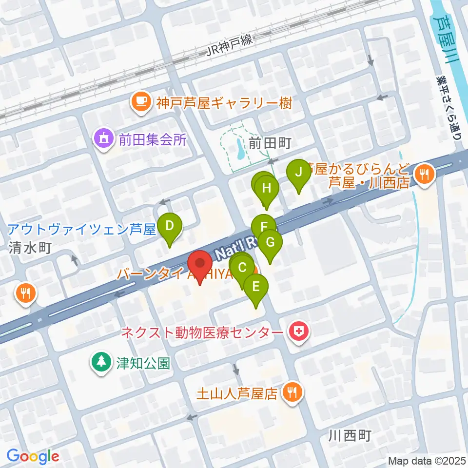 ビートショップ周辺のファミレス・ファーストフード一覧地図