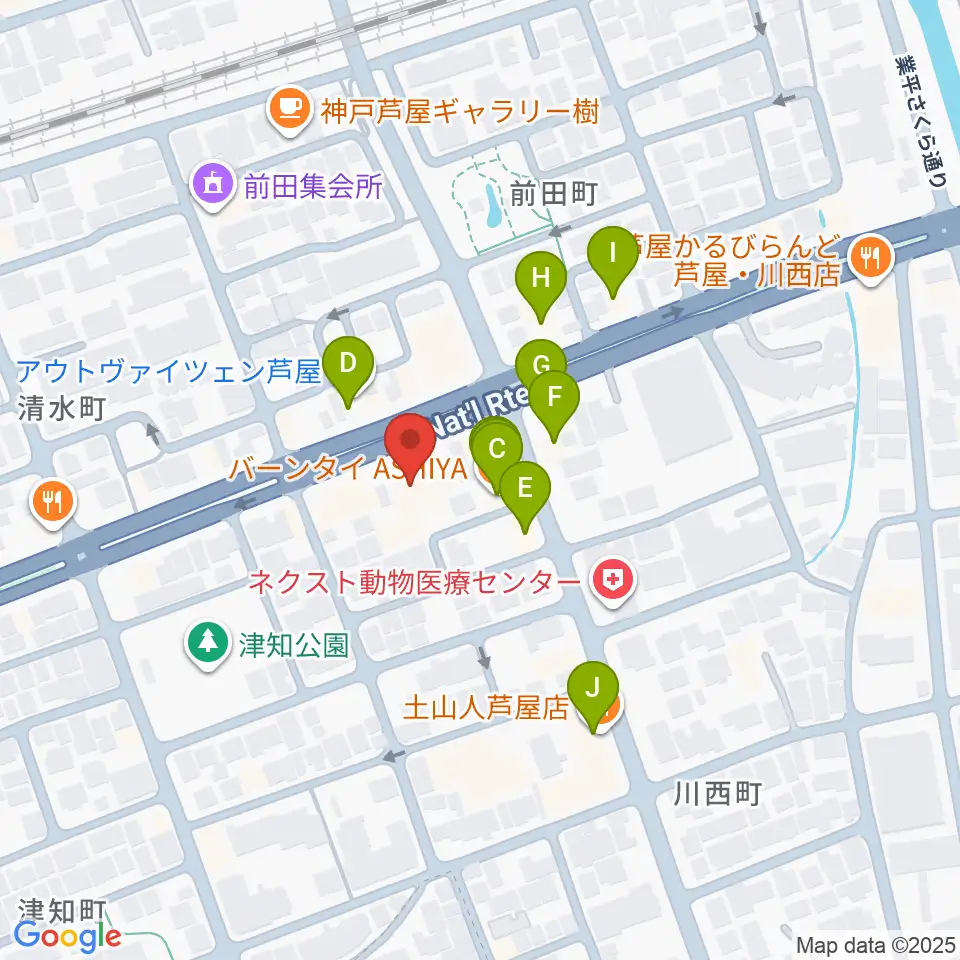 ビートショップ周辺のファミレス・ファーストフード一覧地図