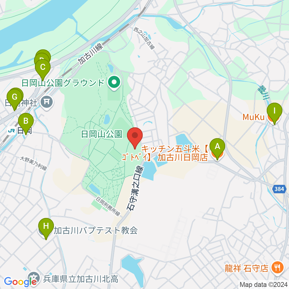 117いいなスポーツアリーナ周辺のファミレス・ファーストフード一覧地図