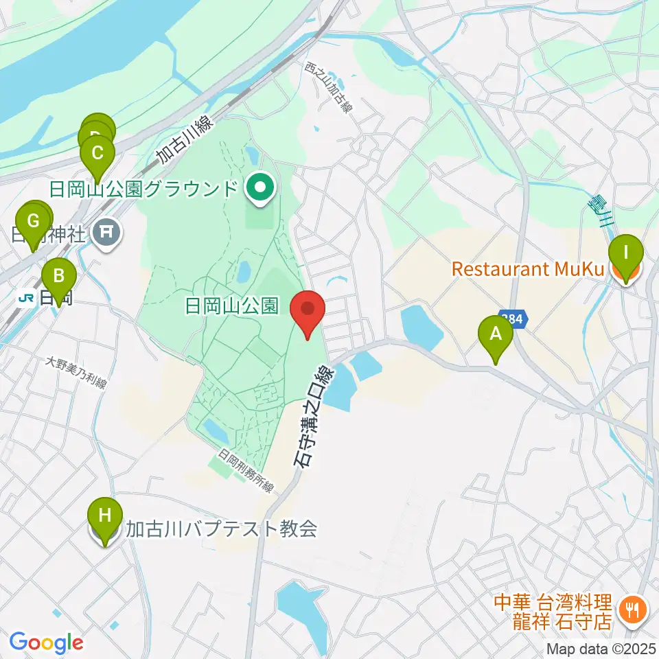 117いいなスポーツアリーナ周辺のファミレス・ファーストフード一覧地図