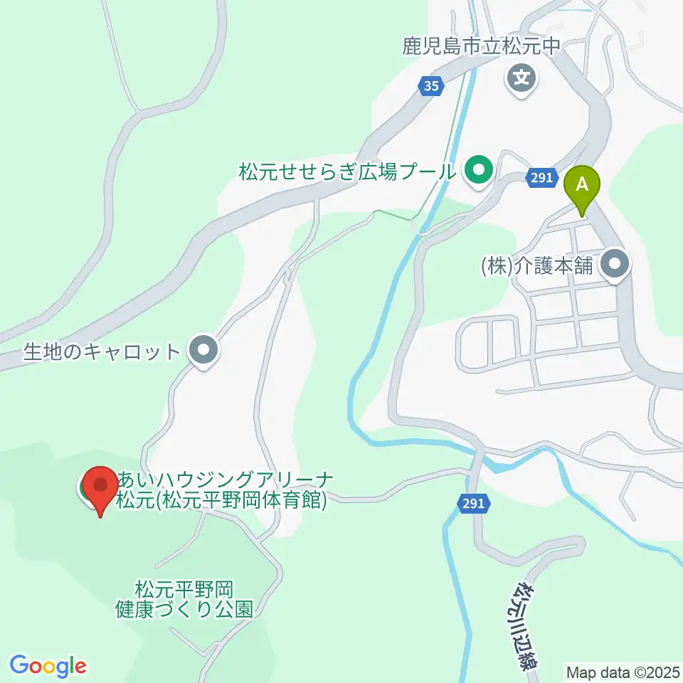 あいハウジングアリーナ松元周辺のファミレス・ファーストフード一覧地図