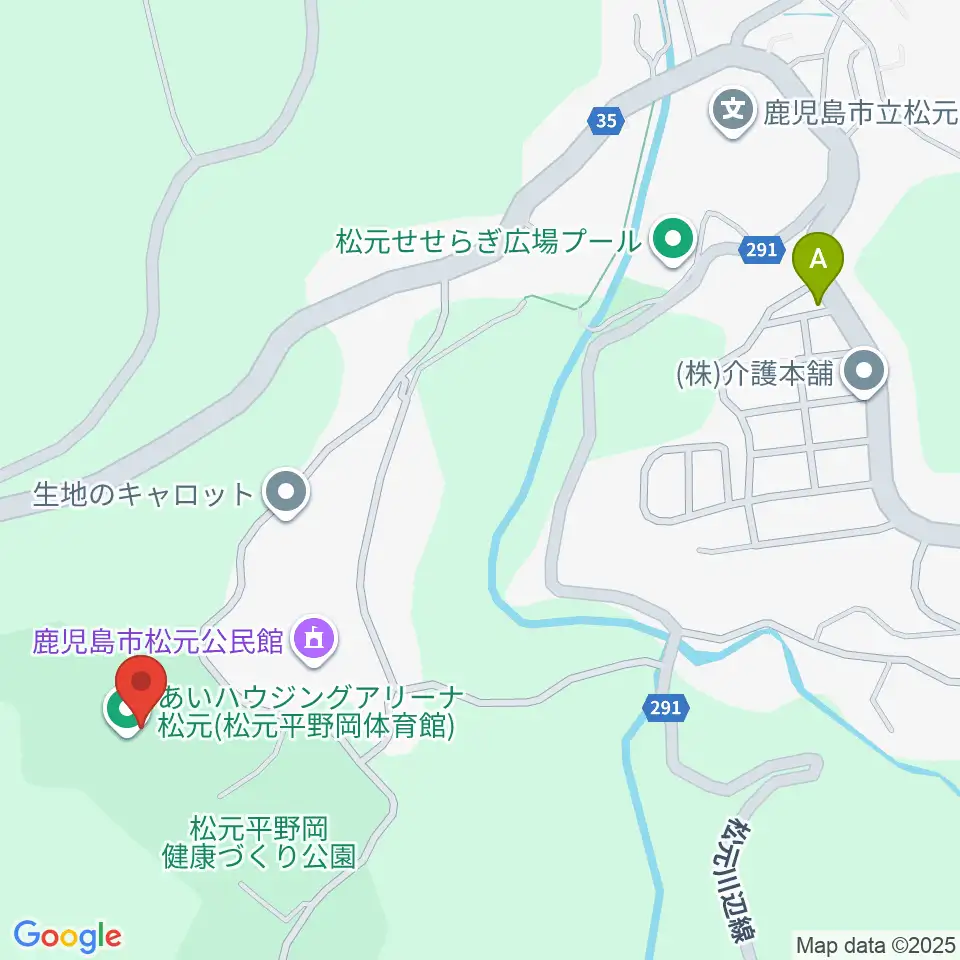 あいハウジングアリーナ松元周辺のファミレス・ファーストフード一覧地図