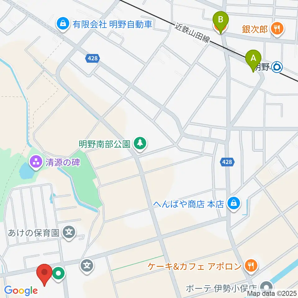 三重電子スマイルアリーナ小俣周辺のファミレス・ファーストフード一覧地図