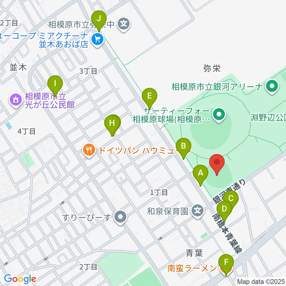 ウイッツひばり球場周辺のファミレス・ファーストフード一覧地図