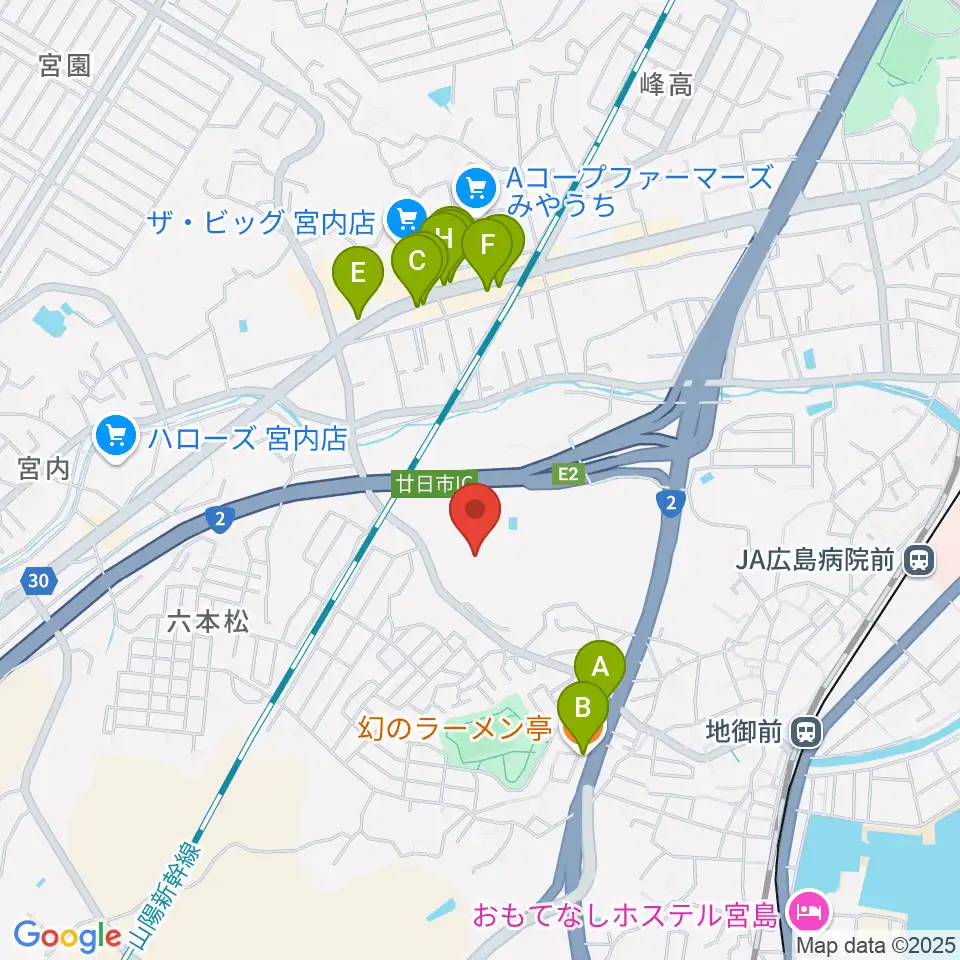 三共ディスプレイ グリーンフィールド周辺のファミレス・ファーストフード一覧地図