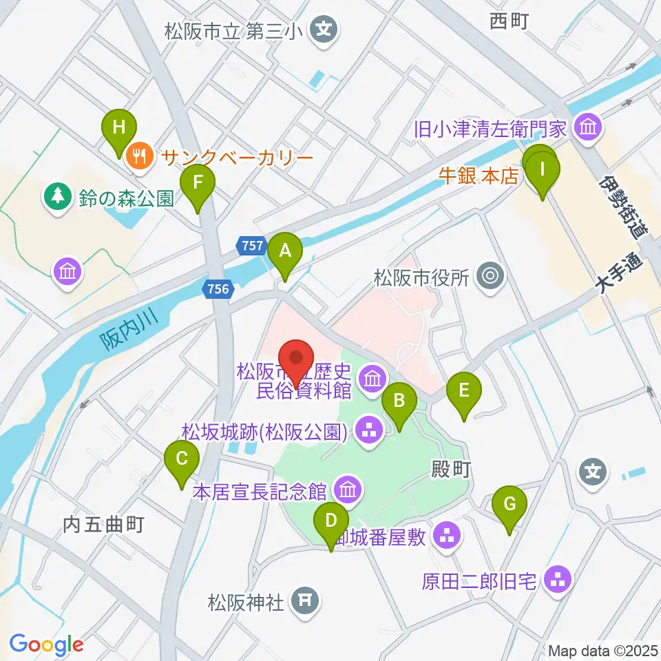 竹輝銅庵モーモースタジアム周辺のファミレス・ファーストフード一覧地図
