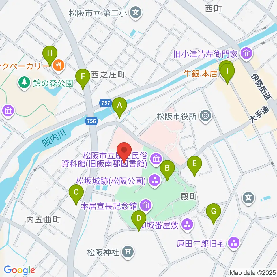 竹輝銅庵モーモースタジアム周辺のファミレス・ファーストフード一覧地図